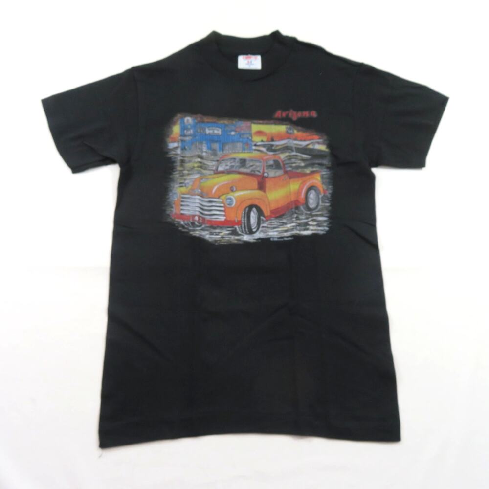 Arizona Classic Car Graphic Black T-shirt Sz S 1990s NWOT